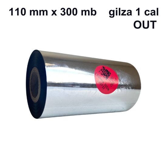 Taśma termotransferowa do bawełny E-202 woskowo-żywiczna premium 110mm x 300mb OUT