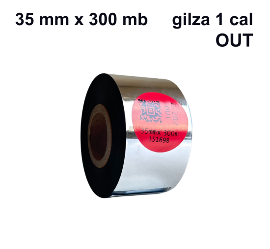 Taśma termotransferowa do bawełny E-202 woskowo-żywiczna premium 35mm x 300mb OUT