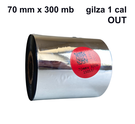 Taśma termotransferowa do bawełny E-202 woskowo-żywiczna premium 70mm x 300mb OUT