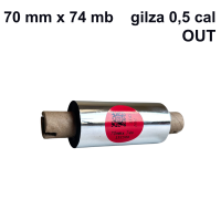 Taśma termotransferowa do bawełny E-202 woskowo-żywiczna premium 70mm x 74mb OUT