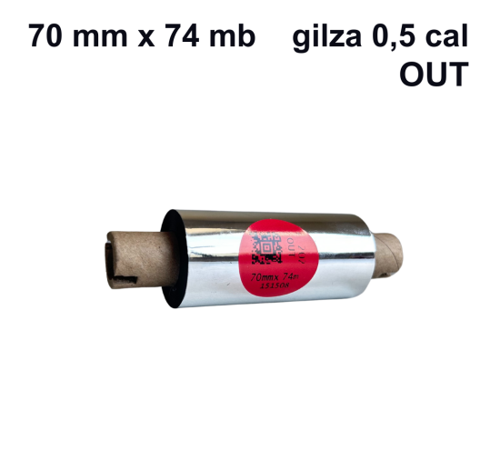 Taśma termotransferowa do bawełny E-202 woskowo-żywiczna premium 70mm x 74mb OUT