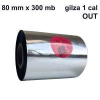 Taśma termotransferowa do bawełny E-202 woskowo-żywiczna premium 80mm x 300mb OUT