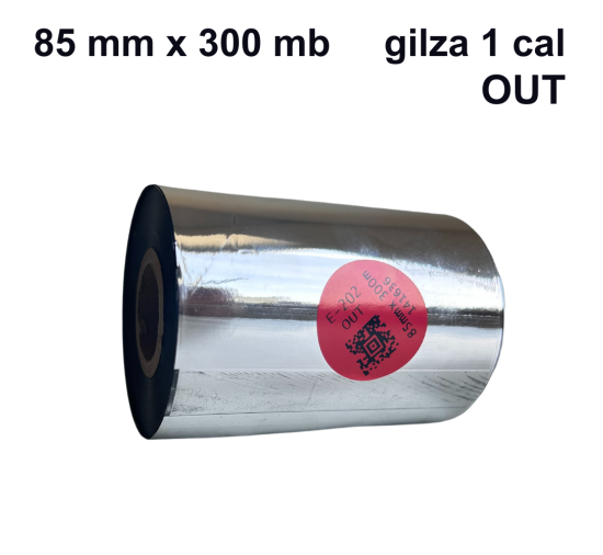 Taśma termotransferowa do bawełny E-202 woskowo-żywiczna premium 85mm x 300mb OUT