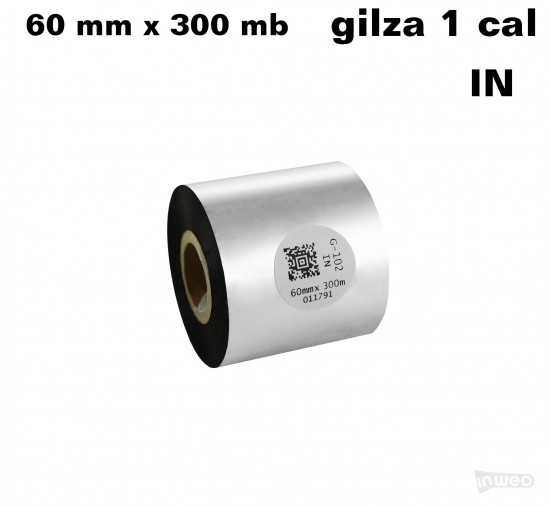Taśma termotransferowa woskowa premium 60mm x 300mb IN
