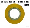 Taśma termotransferowa woskowa żółta 55x150 OUT