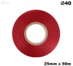 Czerwona taśma satynowa premium 25mm x 50mb