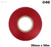 Czerwona taśma satynowa premium 30mm x 50mb