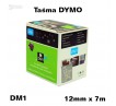 Taśma D1 zamiennik do DYMO 12mm/7m transparentna biały nadruk 45020