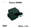 Taśma D1 zamiennik do DYMO 9mm/7m biała czarny nadruk 40913