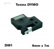 Taśma D1 zamiennik do DYMO 9mm/7m transparentna biały nadruk 40920
