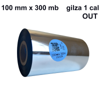 Taśma termotransferowa H-302 żywiczna premium  100mm x 300mb OUT