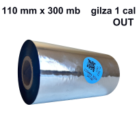 Taśma termotransferowa H-302 żywiczna premium  110mm x 300mb OUT