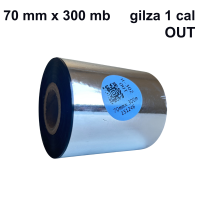 Taśma termotransferowa H-302 żywiczna premium  70mm x 300mb OUT