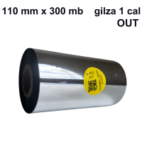 Taśma termotransferowa H-402 żywiczna do folii 110mm x 300mb OUT