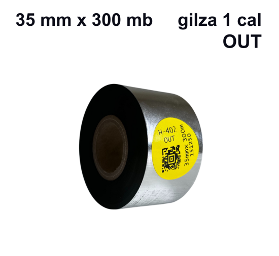 Taśma termotransferowa H-402 żywiczna do folii 35mm x 300mb OUT
