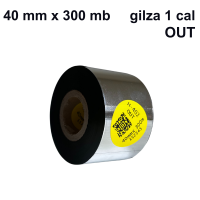 Taśma termotransferowa H-402 żywiczna do folii 40mm x 300mb OUT