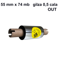 Taśma termotransferowa H-402 żywiczna do folii 55mm x 74mb OUT