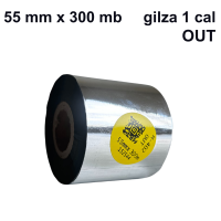 Taśma termotransferowa H-402 żywiczna do folii 55mm x 300mb OUT
