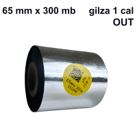 Taśma termotransferowa H-402 żywiczna do folii 65mm x 300mb OUT