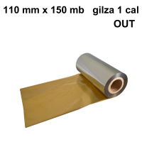 Złota błyszcząca taśma termotransferowa żywiczna do folii 110x150 OUT