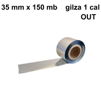 Srebrna błyszcząca taśma termotransferowa żywiczna do folii 35x150 OUT