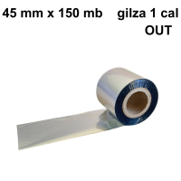 Srebrna błyszcząca taśma termotransferowa żywiczna do folii 45x150 OUT