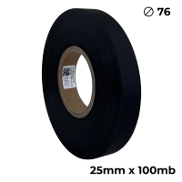 Poliuretan dwustronny  czarny matowy 25mm x 100mb premium