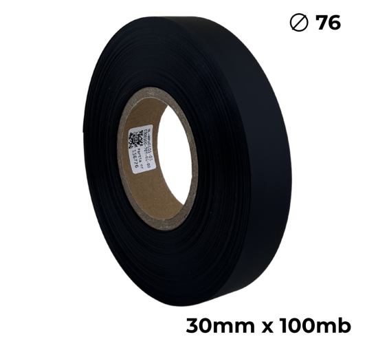 Poliuretan dwustronny  czarny matowy 30mm x 100mb premium