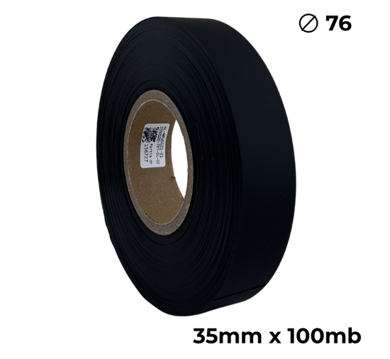 Poliuretan dwustronny  czarny matowy 35mm x 100mb premium