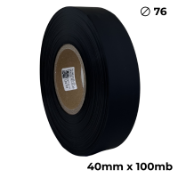 Poliuretan dwustronny  czarny matowy 40mm x 100mb premium
