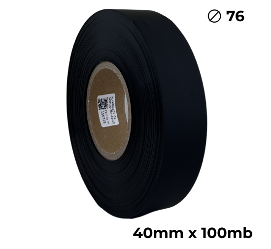 Poliuretan dwustronny  czarny matowy 40mm x 100mb premium