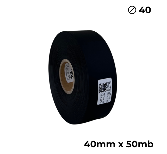 Poliuretan dwustronny  czarny matowy 40mm x 50mb premium