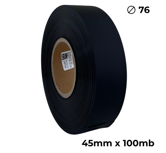Poliuretan dwustronny  czarny matowy 45mm x 100mb premium