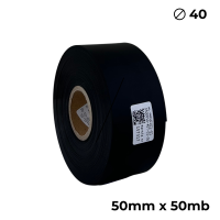 Poliuretan dwustronny  czarny matowy 50mm x 50mb premium