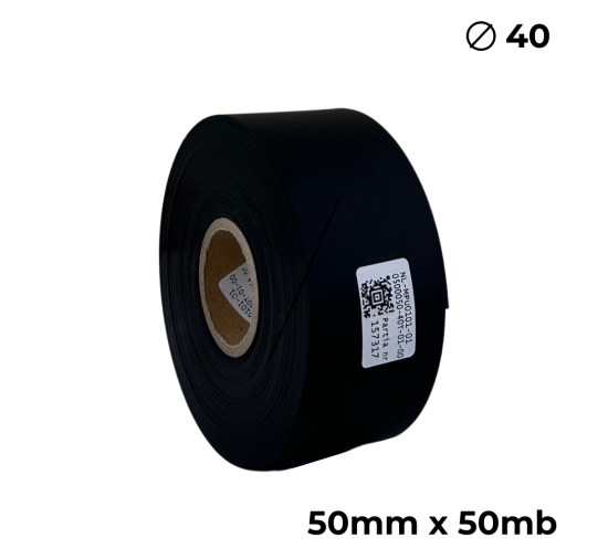 Poliuretan dwustronny  czarny matowy 50mm x 50mb premium