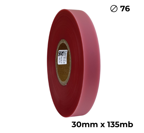 Poliuretan dwustronny transparentny różowy 30mm x 135mb premium