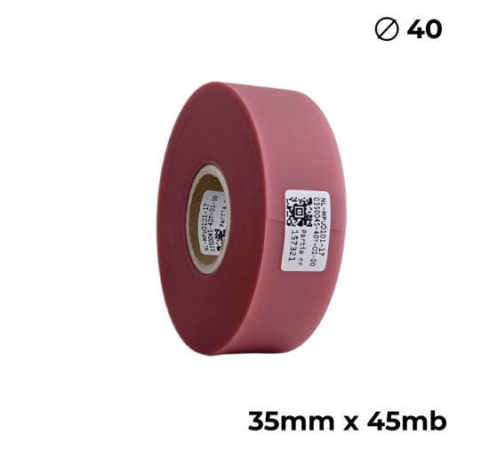 Poliuretan dwustronny transparentny różowy 35mm x 45mb premium