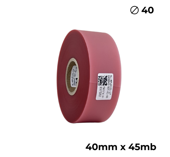 Poliuretan dwustronny transparentny różowy 40mm x 45mb premium