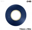 Niebieska taśma satynowa premium 15mm x 50mb