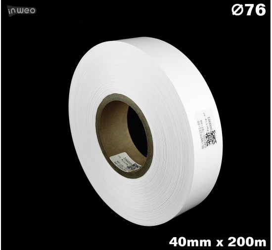Taśma nylonowa dwustronna biała PREMIUM OekoTex 40mm x 200mb