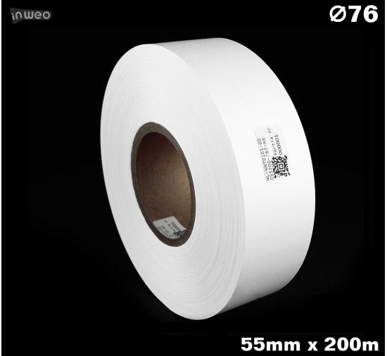 Taśma nylonowa dwustronna biała premium OekoTex 55mm x 200mb