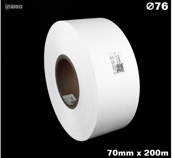Taśma nylonowa dwustronna biała premium OekoTex 70mm x 200mb