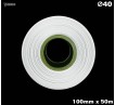 Taśma nylonowa dwustronna biała PREMIUM OekoTex 100mm x 50mb