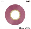 Różowa taśma satynowa premium 80mm x 50mb