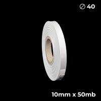 Biała taśma satynowa dwustronna premium 10mm x 50mb