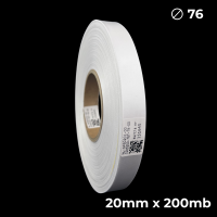 Biała taśma satynowa dwustronna premium 20mm x 200mb
