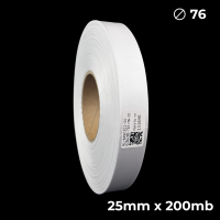 Biała taśma satynowa dwustronna premium 25mm x 200mb