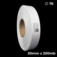 Biała taśma satynowa dwustronna premium 30mm x 200mb