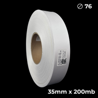 Biała taśma satynowa dwustronna premium 35mm x 200mb