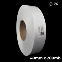 Biała taśma satynowa dwustronna premium 40mm x 200mb